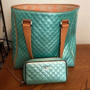 Consuela tote and wallet